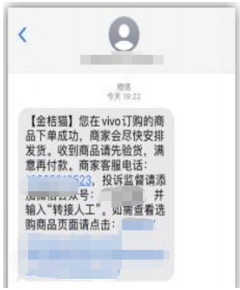 vivo广告金桔猫订单通知